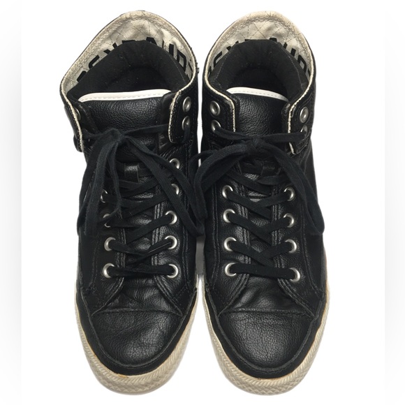 Rare leather Converse two fold high tops. Mens 6/Womens 8 - Picture 6 of 13